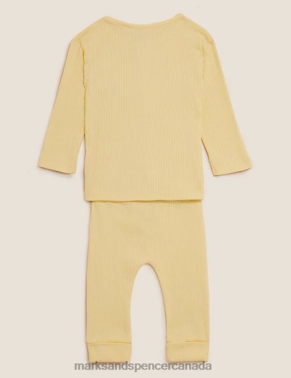 Marks and Spencer sale - Baby Ivory Mix Clothing Marks & Spencer 2pc Pure Cotton Embroidered Outfit 20VTD7407