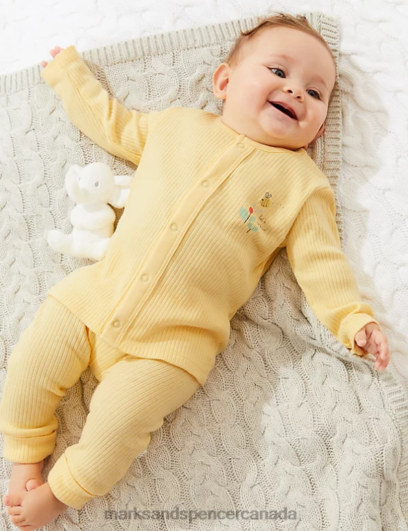 Marks and Spencer sale - Baby Ivory Mix Clothing Marks & Spencer 2pc Pure Cotton Embroidered Outfit 20VTD7407