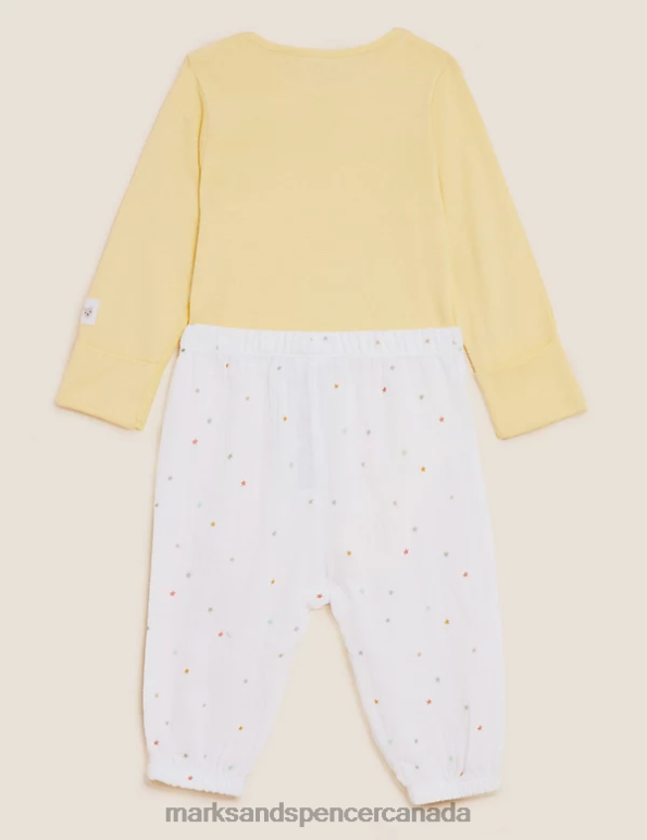 Marks and Spencer near me - Baby Ivory Mix Clothing Marks & Spencer 2pc Pure Cotton Star Outfit 20VTD7428