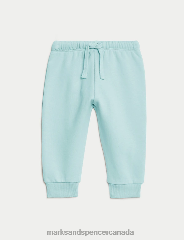 Marks and Spencer near me - Baby Light Teal Clothing Marks & Spencer 2pc Cotton Rich Sweater and Jogger Outfit 20VTD7288