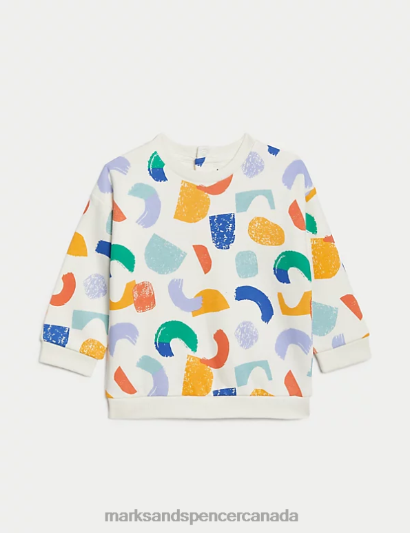 Baby Multi Clothing Marks & Spencer 2pc Cotton Rich Abstract Outfit 20VTD7311 - Marks and Spencer Canada locations