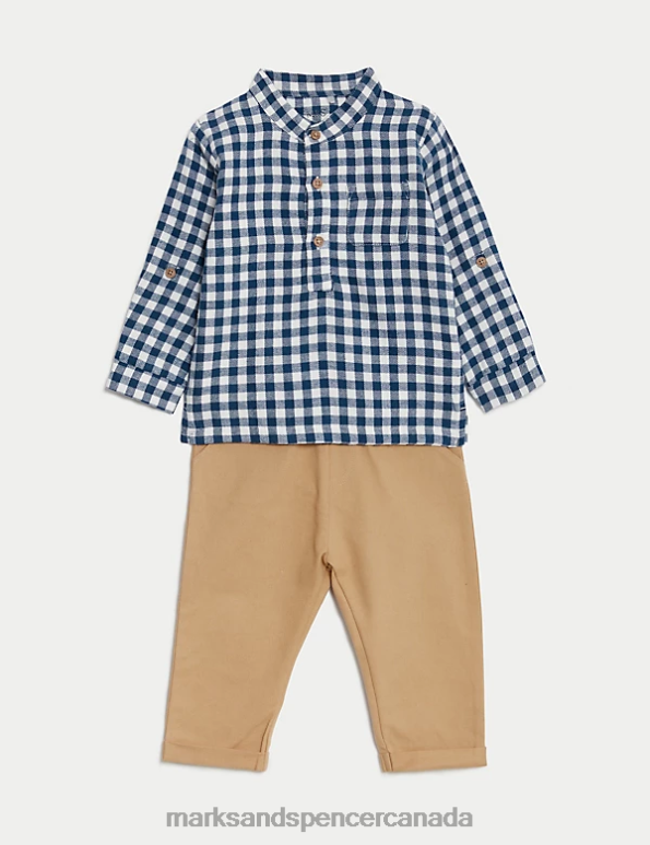 Baby Multi Clothing Marks & Spencer 2pc Cotton Rich Outfit 20VTD7301 - Marks and Spencer online