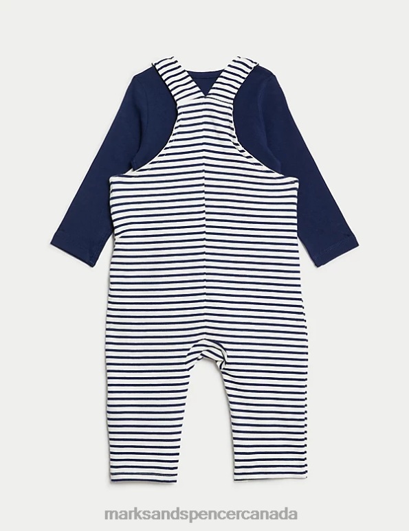 Marks and Spencer near me - Baby Multi Clothing Marks & Spencer 2pc Cotton Rich Striped Outfit 20VTD7236