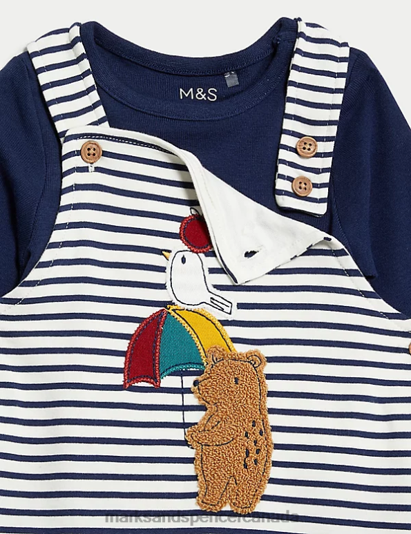 Marks and Spencer near me - Baby Multi Clothing Marks & Spencer 2pc Cotton Rich Striped Outfit 20VTD7236