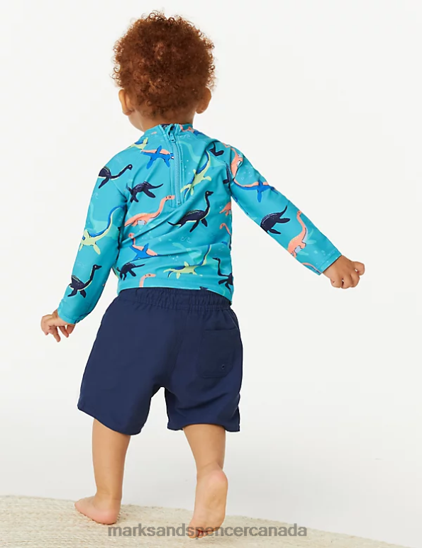 Baby Multi Clothing Marks & Spencer 2pc Dinosaur Swim Outfit 20VTD7467 - Marks and Spencer online