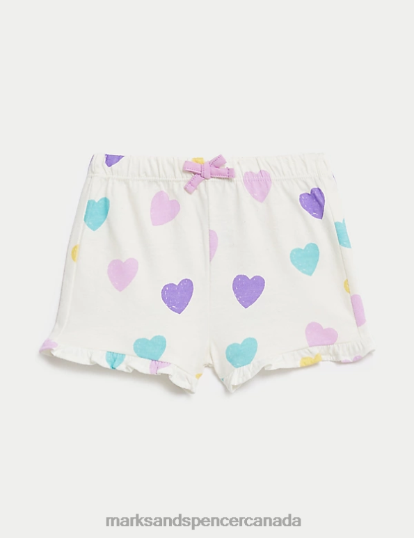 Marks and Spencer sale - Baby Multi Clothing Marks & Spencer 2pc Pure Cotton Heart Outfit 20VTD7617