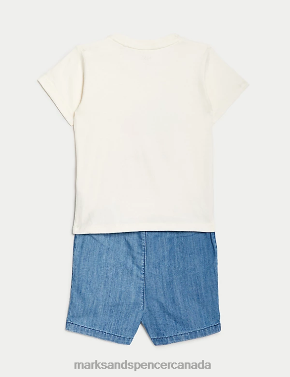 Marks and Spencer sale - Baby Multi Clothing Marks & Spencer 2pc Pure Cotton Palm Tree Outfit 20VTD7370