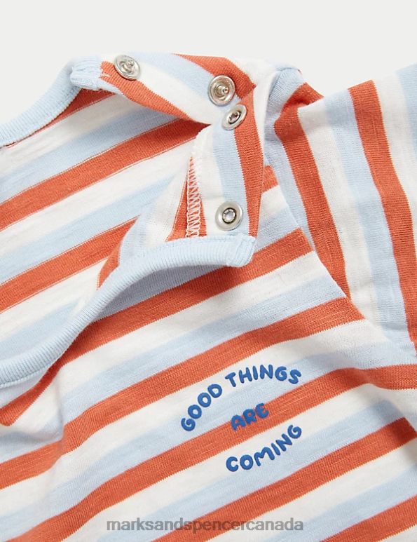 Marks and Spencer near me - Baby Multi Clothing Marks & Spencer 2pc Pure Cotton Striped Outfit 20VTD7369