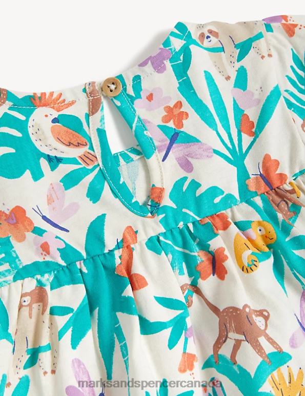 Baby Multi Clothing Marks & Spencer Cotton Rich Jungle Outfit 20VTD7707 - Marks and Spencer outlet