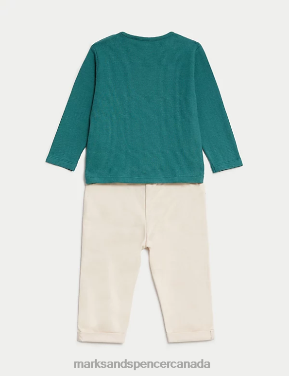 Marks and Spencer Canada - Baby Multi Clothing Marks & Spencer Cotton Rich Slogan Outfit 20VTD7364