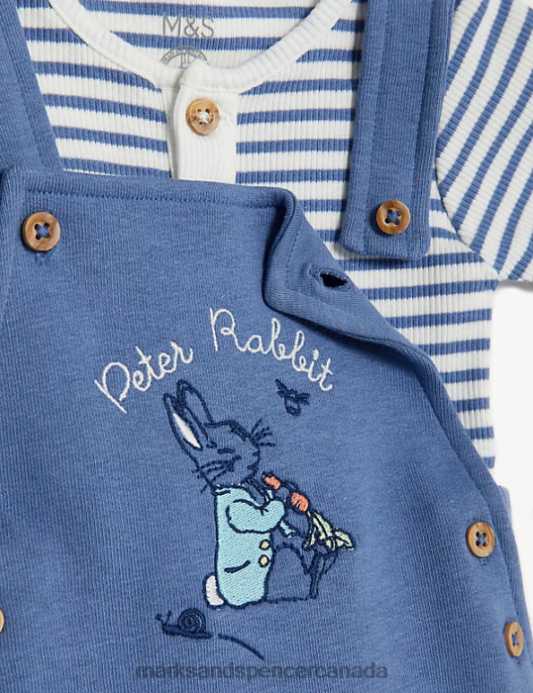 Marks and Spencer Canada - Baby Navy Clothing Marks & Spencer 2pc Cotton Rich Peter Rabbit Outfit 20VTD7283