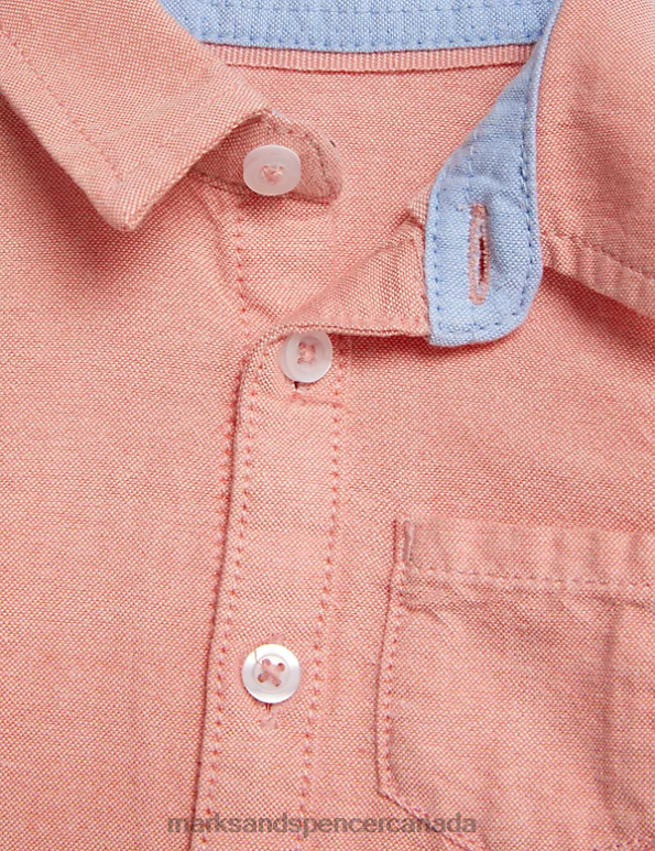 Baby Orange Mix Clothing Marks & Spencer 2pc Cotton Rich Outfit 20VTD7442 - Marks and Spencer Canada locations