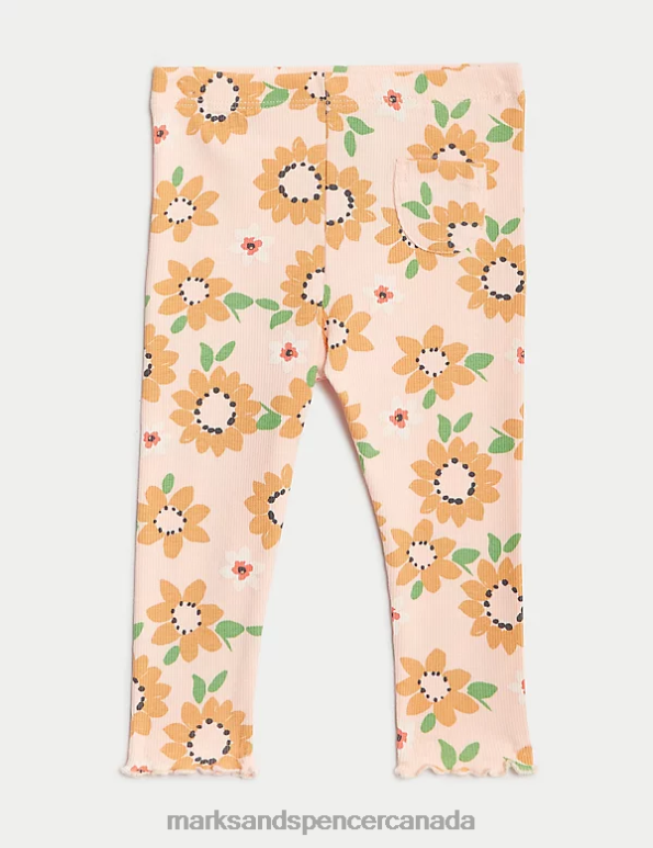 Baby Peach Mix Clothing Marks & Spencer 2pc Cotton Rich Sunflower Outfit 20VTD7726 - Marks and Spencer Canada locations