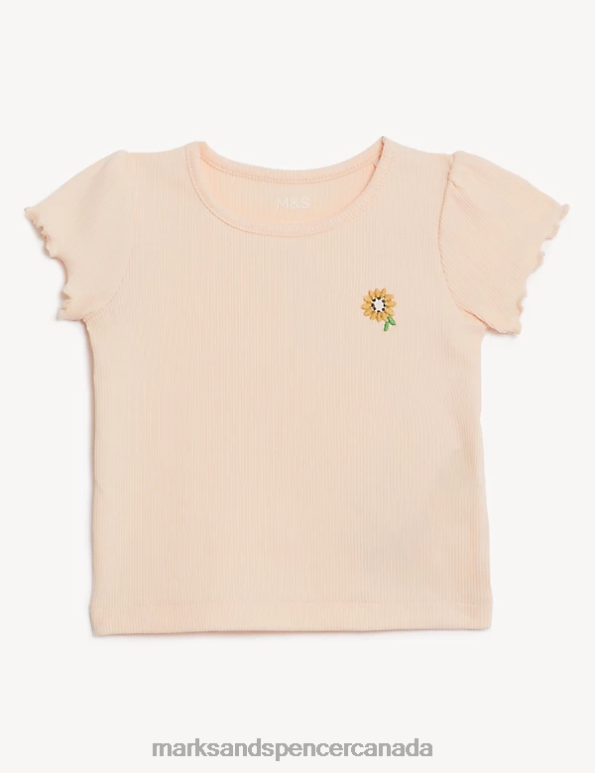 Marks and Spencer Canada - Baby Peach Mix Clothing Marks & Spencer Cotton Rich Outfit 20VTD7709