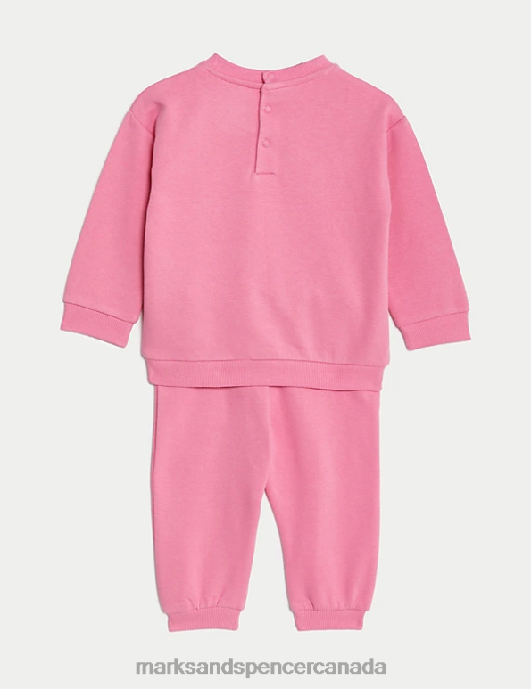 Marks and Spencer Canada - Baby Pink Clothing Marks & Spencer 2pc Cotton Rich Outfit 20VTD7612