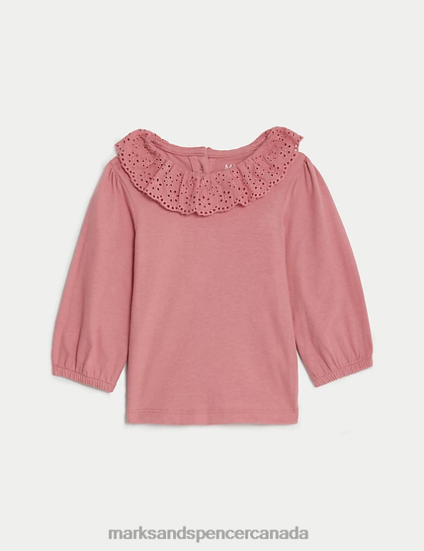 Baby Pink Mix Clothing Marks & Spencer 2pc Cotton Rich Floral Outfit 20VTD7655 - Marks and Spencer outlet