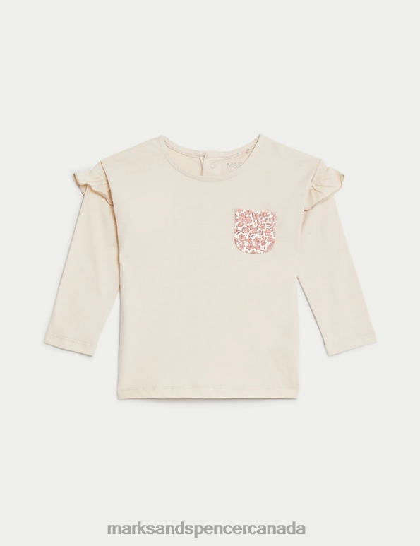 Marks and Spencer Canada - Baby Pink Mix Clothing Marks & Spencer 2pc Cotton Rich Floral Outfit 20VTD7658