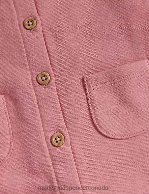 Baby Pink Mix Clothing Marks & Spencer 2pc Cotton Rich Floral Outfit 20VTD7667 - Marks and Spencer outlet