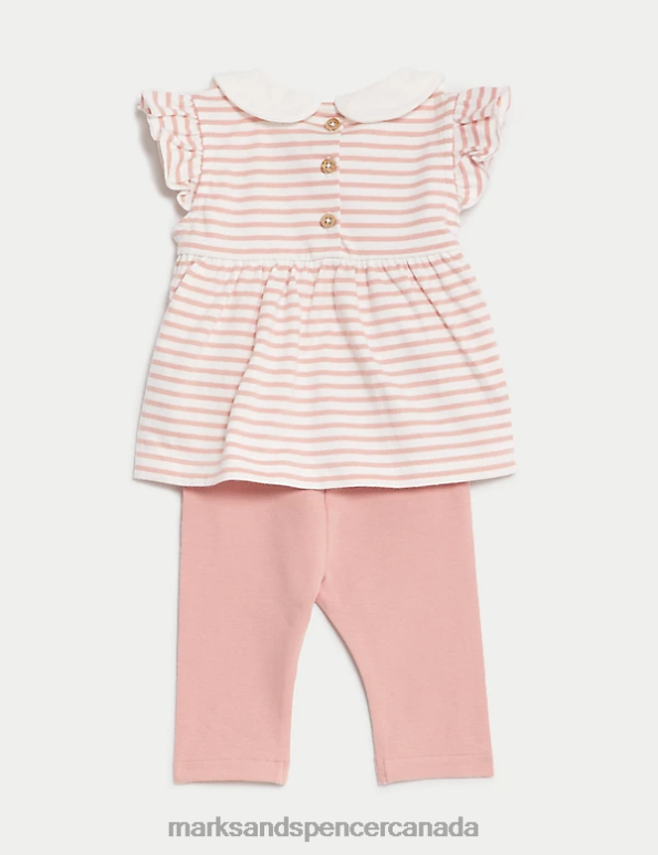 Marks and Spencer near me - Baby Pink Mix Clothing Marks & Spencer 2pc Cotton Rich Peter Rabbit Flopsy Outfit 20VTD7616