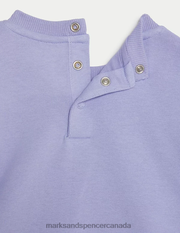 Baby Purple Clothing Marks & Spencer 2pc Cotton Rich Outfit 20VTD7817 - Marks and Spencer online