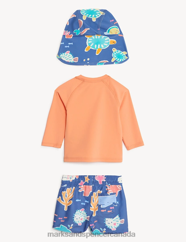 Marks and Spencer sale - Baby Red Mix Clothing Marks & Spencer 3pc Sea Life Swim Set 20VTD7465