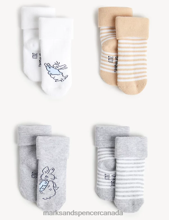 Marks and Spencer near me - Baby Multi Clothing Marks & Spencer 4pk Cotton Rich Peter Rabbit Socks 20VTD7928
