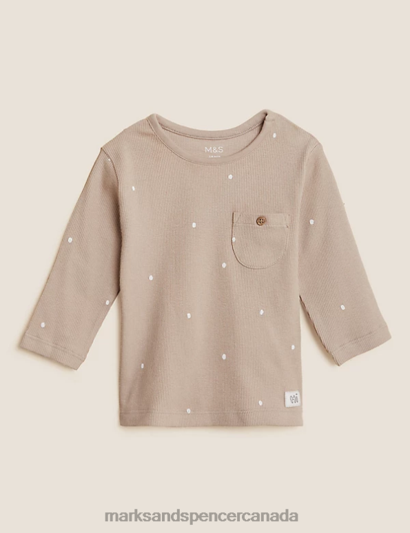 Baby Biscuit Clothing Marks & Spencer Cotton Rich Spot Top 20VTD7489 - Marks and Spencer online