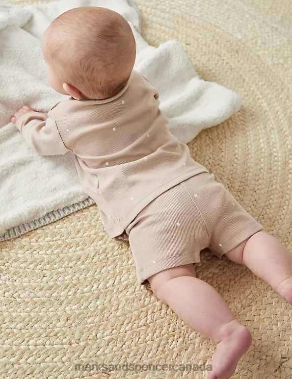 Baby Biscuit Clothing Marks & Spencer Cotton Rich Spot Top 20VTD7489 - Marks and Spencer online