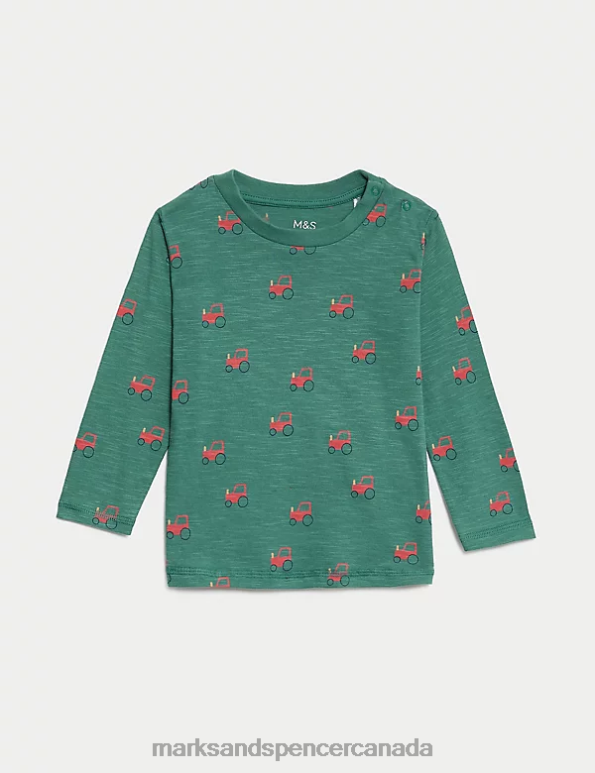 Baby Multi Clothing Marks & Spencer 3pk Cotton Rich Patterned Tops 20VTD7244 - Marks and Spencer online