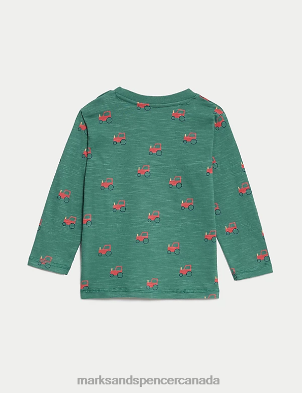 Baby Multi Clothing Marks & Spencer 3pk Cotton Rich Patterned Tops 20VTD7244 - Marks and Spencer online