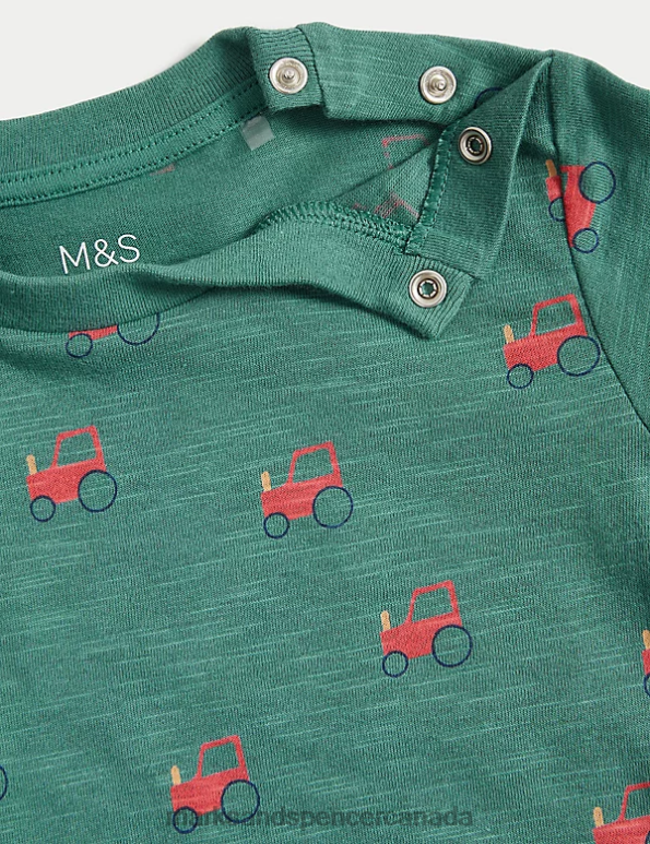 Baby Multi Clothing Marks & Spencer 3pk Cotton Rich Patterned Tops 20VTD7244 - Marks and Spencer online