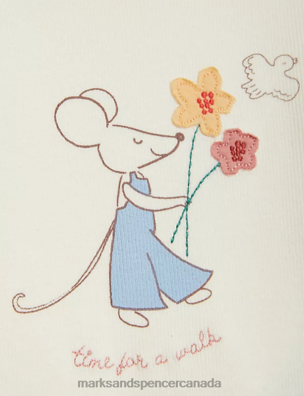 Marks and Spencer sale - Baby Multi Clothing Marks & Spencer 3pk Cotton Rich Patterned Tops 20VTD7639