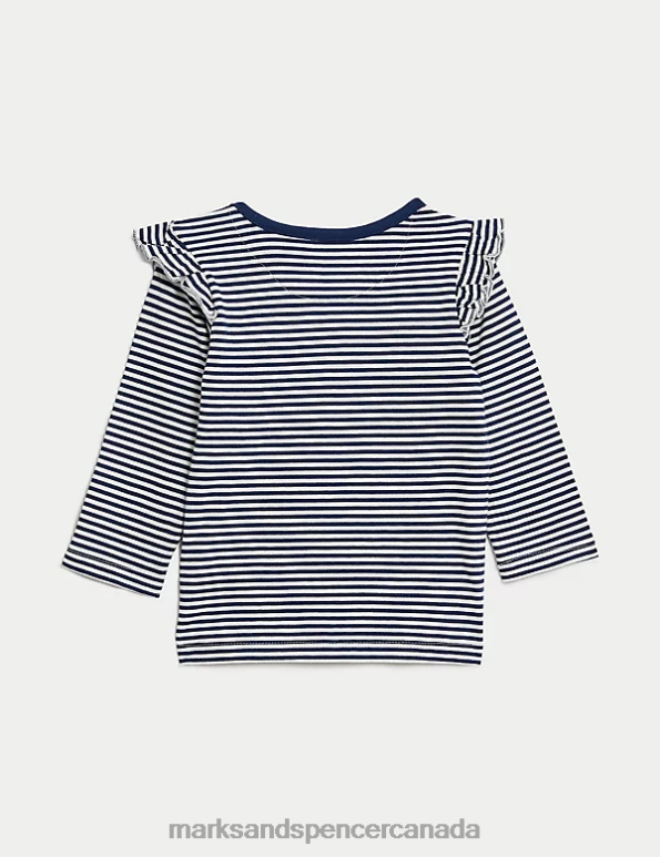 Baby Multi Clothing Marks & Spencer 5pk Pure Cotton Striped & Plain Tops 20VTD7648 - Marks and Spencer online