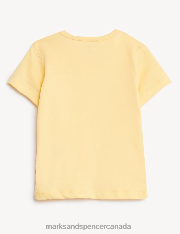 Baby Yellow Clothing Marks & Spencer Pure Cotton Sunshine Slogan T-Shirt 20VTD7434 - Marks and Spencer outlet