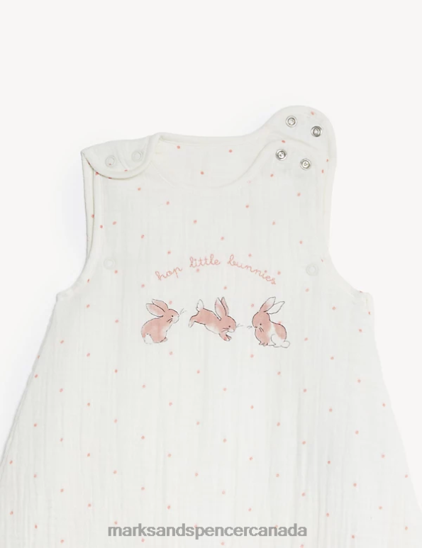 Marks and Spencer sale - Unisex Cream Mix Accessories Marks & Spencer Pure Cotton Bunny 1.5 Tog Sleeping Bag 20VTD7643