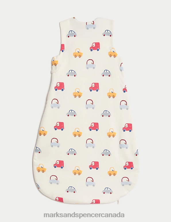 Unisex White/Med Blue Accessories Marks & Spencer Pure Cotton Transport 1.5 Tog Sleeping Bag 20VTD7272 - Marks and Spencer Canada locations