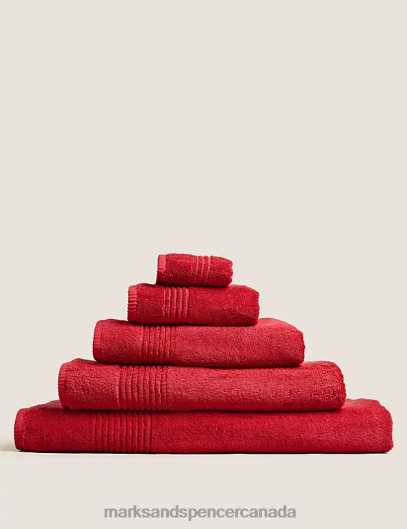 Unisex Berry Red Accessories Marks & Spencer Egyptian Cotton Luxury Towel 20VTD3614 - Marks and Spencer outlet