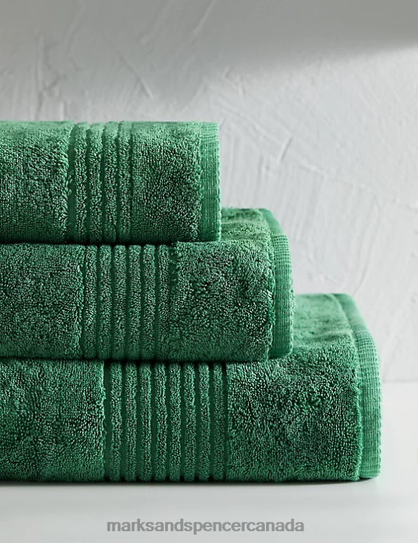 Unisex Bottle Green Accessories Marks & Spencer Egyptian Cotton Luxury Towel 20VTD3620 - Marks and Spencer outlet