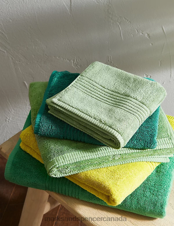 Unisex Bottle Green Accessories Marks & Spencer Egyptian Cotton Luxury Towel 20VTD3620 - Marks and Spencer outlet