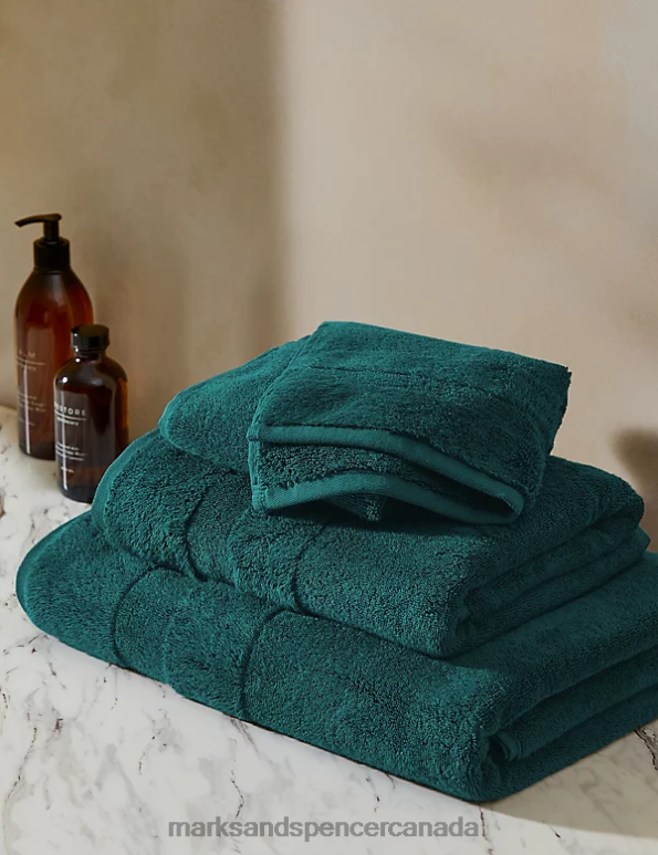 Unisex Dark Green Accessories Marks & Spencer Ultimate Turkish Luxury Cotton Towel 20VTD3604 - Marks and Spencer online