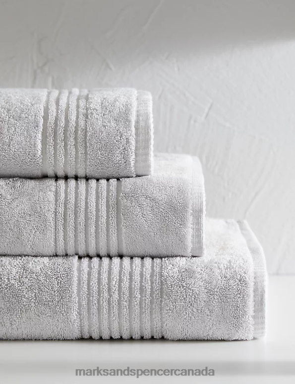 Marks and Spencer near me - Unisex Light Grey Accessories Marks & Spencer Egyptian Cotton Luxury Towel 20VTD3646