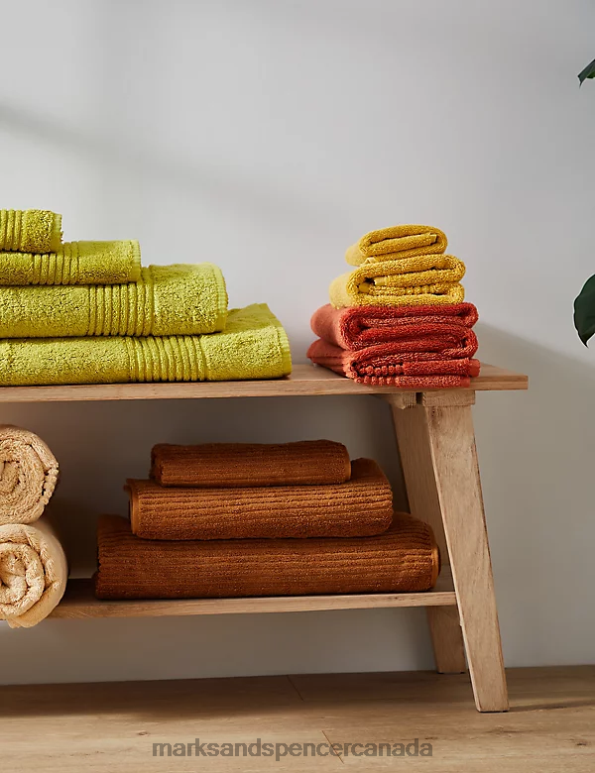 Unisex Mustard Accessories Marks & Spencer Egyptian Cotton Luxury Towel 20VTD3625 - Marks and Spencer Canada locations
