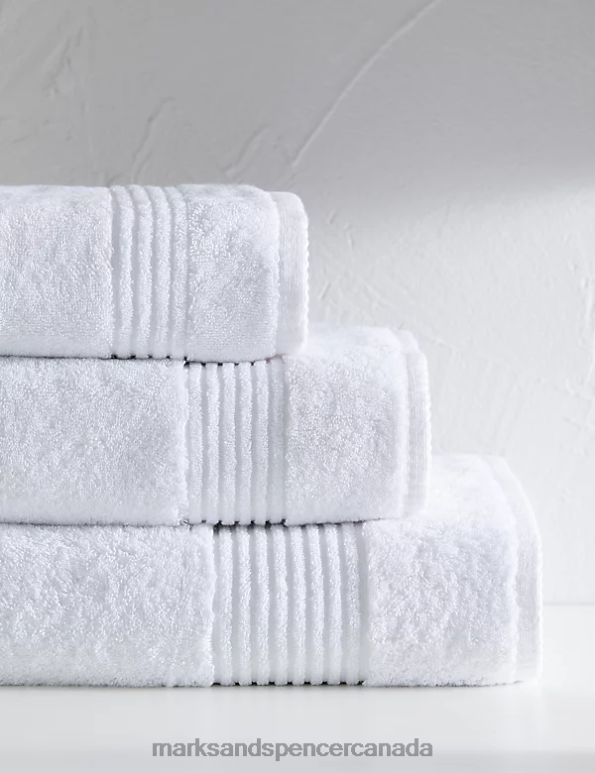 Unisex White Accessories Marks & Spencer Egyptian Cotton Luxury Towel 20VTD3643 - Marks and Spencer Canada locations