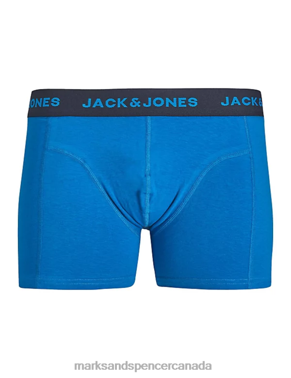Marks and Spencer sale - Unisex Navy Accessories Marks & Spencer 3pk Cotton Rich Trunks 20VTD7223