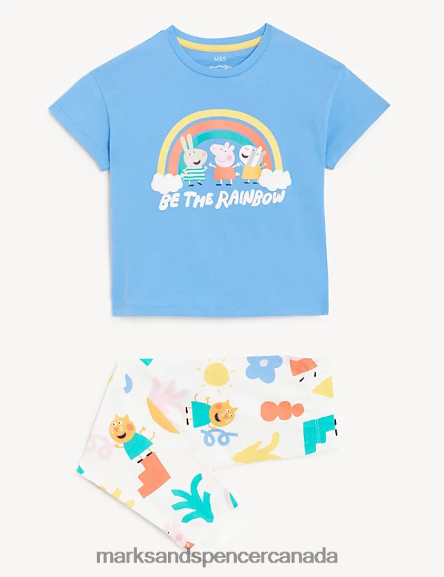 Marks and Spencer Canada - Clothing 20VTD9343 Blue Mix Unisex Marks & Spencer Peppa Pig Pyjamas