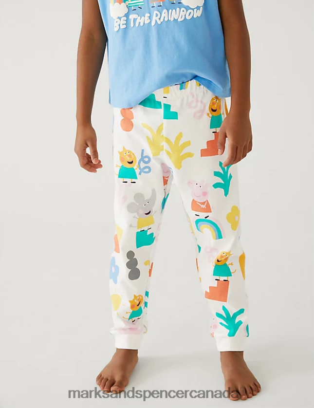 Marks and Spencer Canada - Clothing 20VTD9343 Blue Mix Unisex Marks & Spencer Peppa Pig Pyjamas