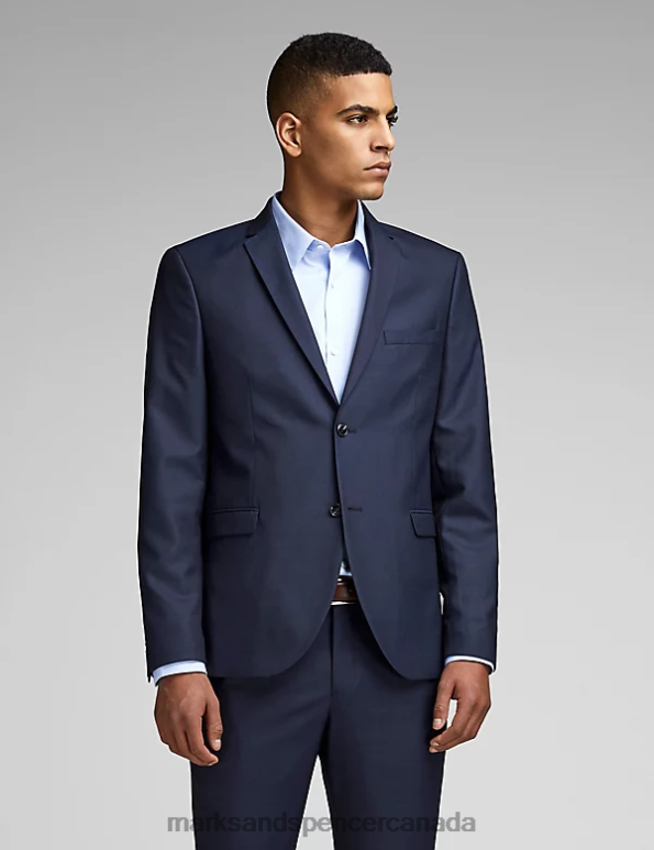 Unisex Navy Clothing Marks & Spencer Tailored Fit Blazer 20VTD6554 - Marks and Spencer outlet