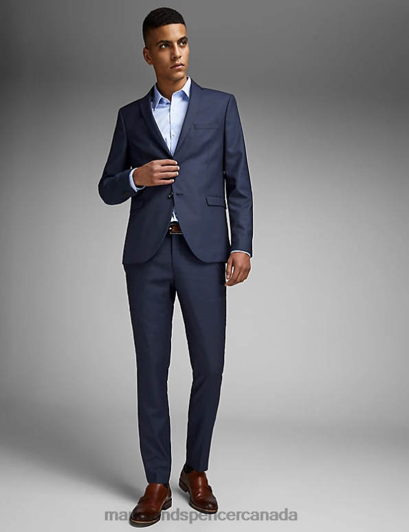 Unisex Navy Clothing Marks & Spencer Tailored Fit Blazer 20VTD6554 - Marks and Spencer outlet