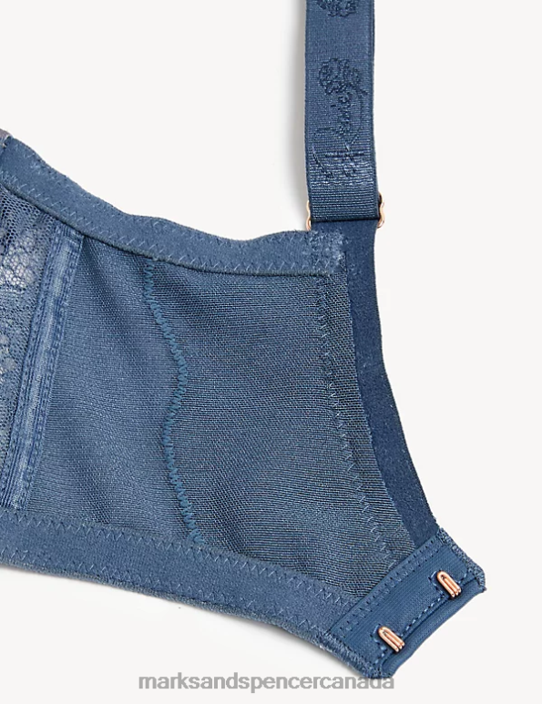 Marks and Spencer near me - Unisex Air Force Blue Clothing Marks & Spencer Lunaria Silk Wired Full Cup Bra 20VTD3807