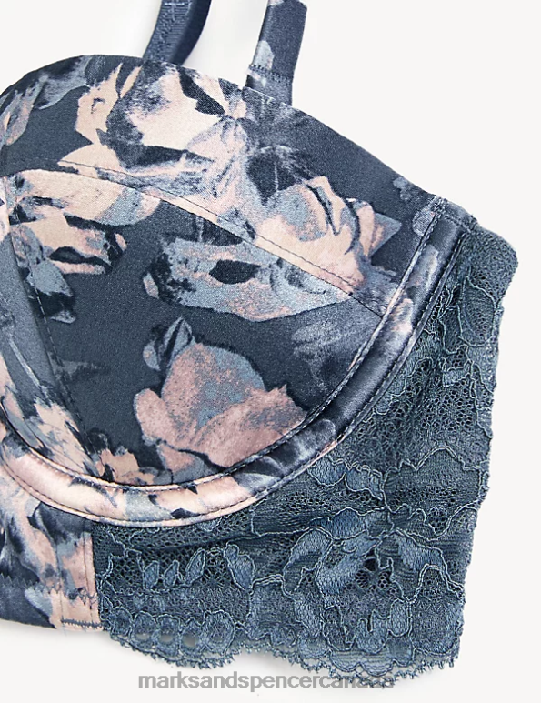 Marks and Spencer near me - Unisex Air Force Blue Clothing Marks & Spencer Lunaria Silk Wired Multiway Balcony Bra 20VTD3717